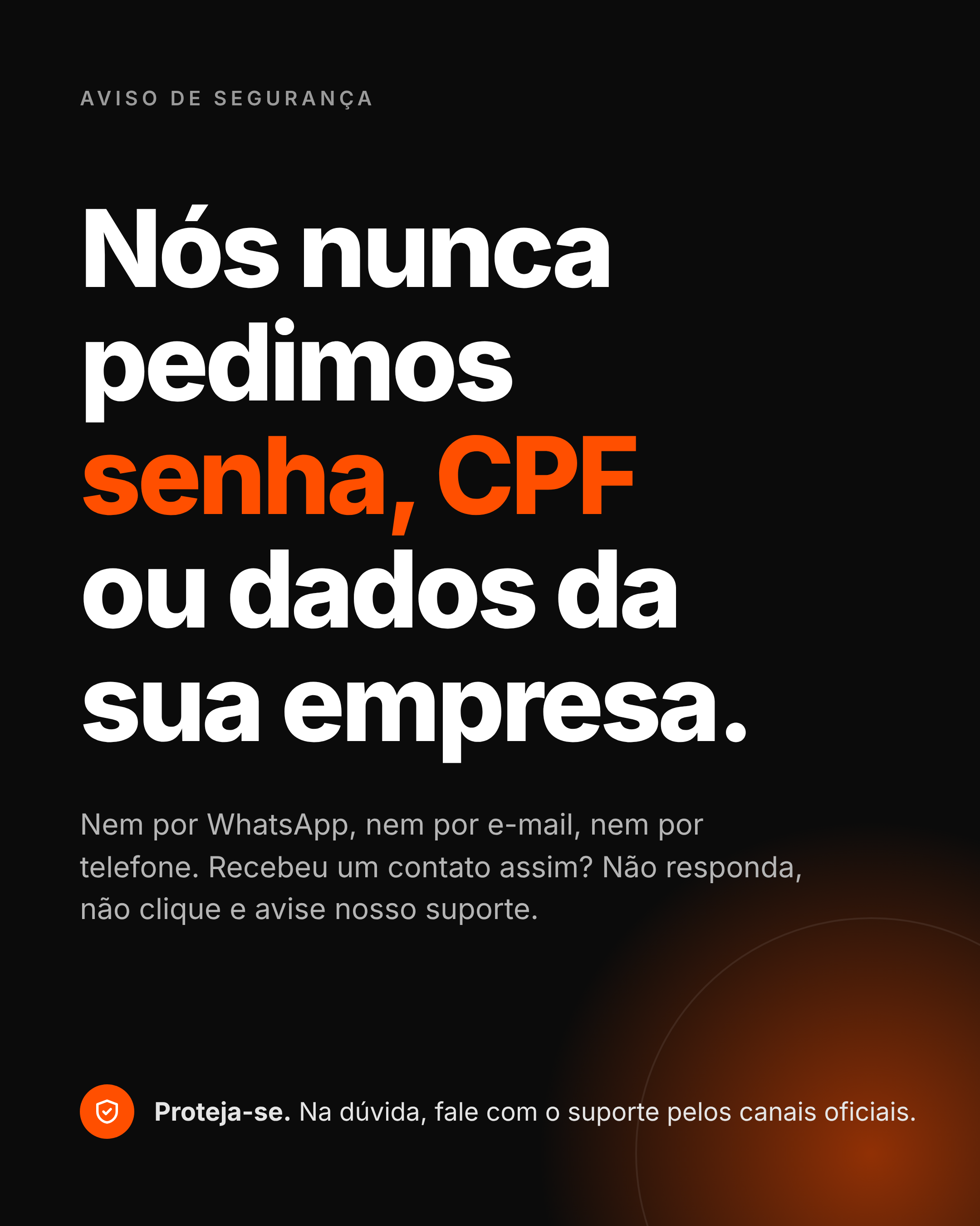 Comunicado no login
